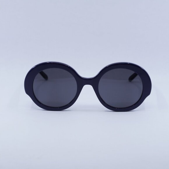 Loewe LW40135I 90A Sunglasses Shiny Blue Round Frame, Smoke Lenses - Picture 4 of 12